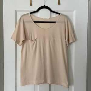 COS Cream Short Sleeve Women's Tee